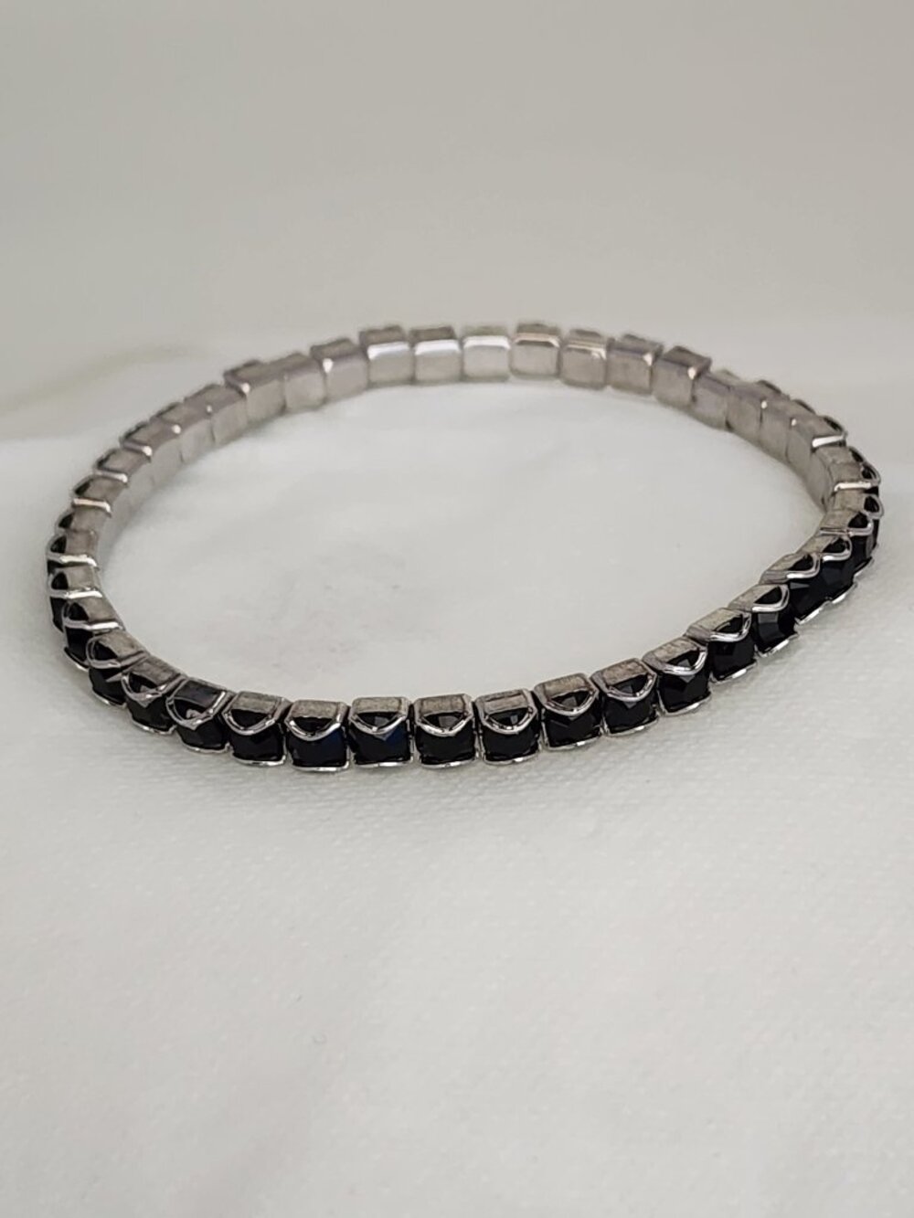 Touchstone Crystal Jet Black Stretch Bracelet